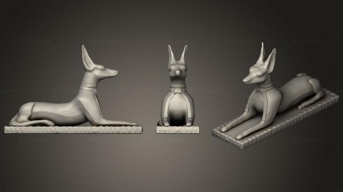 Статуэтки животных (Египет Анубис, STKJ_0913) 3D модель для ЧПУ станка